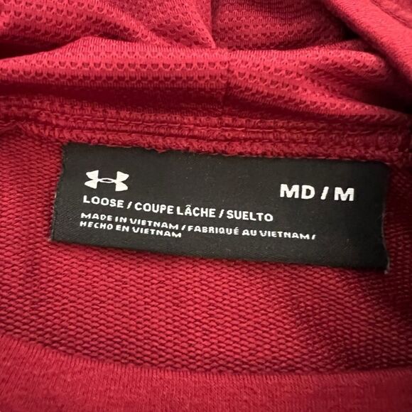 Men's Under Armour Red BYUI Hoodie Size M - Picture 4 of 6
